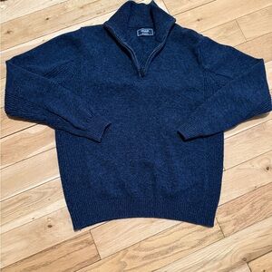 Maine New England Classics Men’s Quarter-Zip Sweater – Size L – Navy